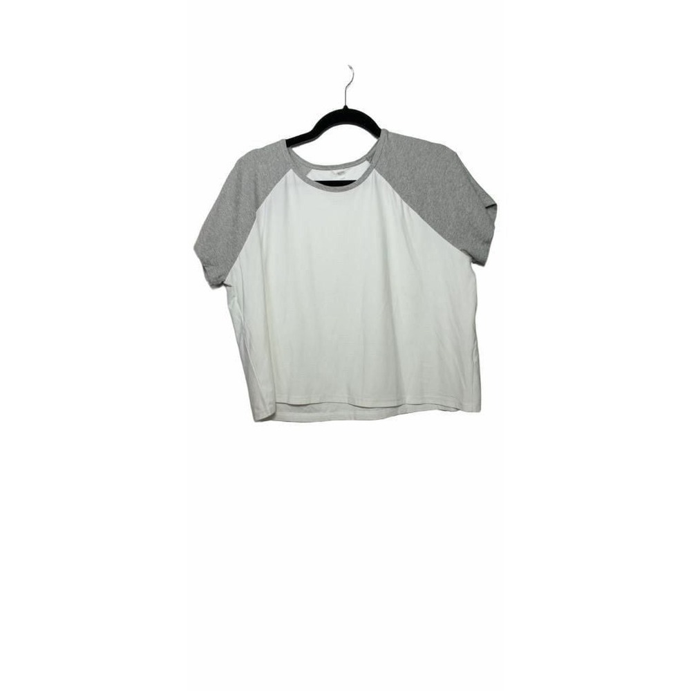 Beyond Yoga Featherweight Colorblock Raglan T-Shirt White Gray XL_A0071
